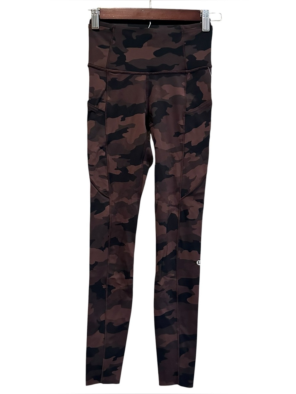 Lululemon Fast & Free Tight II 28”Heritage 365 Camo Brown Earth Multi Size 2